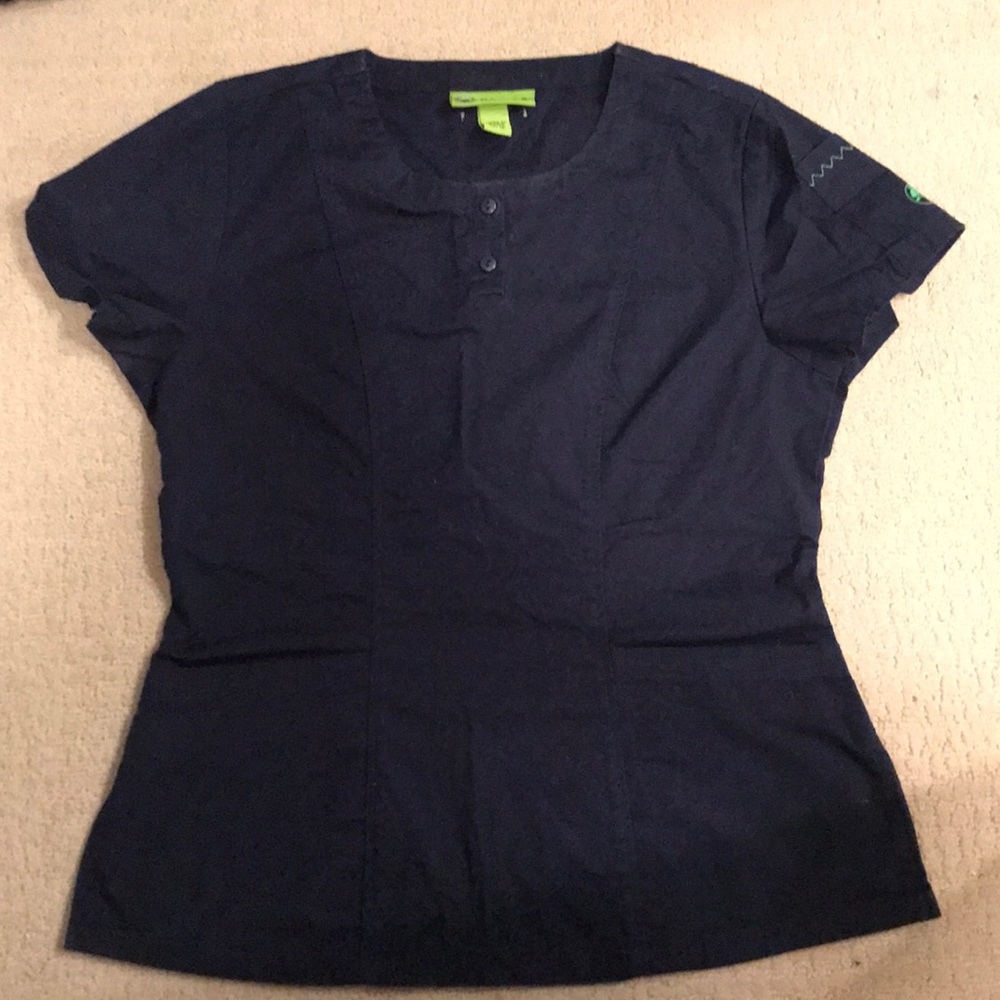 Xs navy scrub top